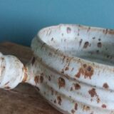 Sauceboat, fondue pot signed Gustave Tiffoche, Saint-Nazaire, 1975