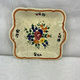 Plat ancien creux de forme carré avec anses made in france Longchamp