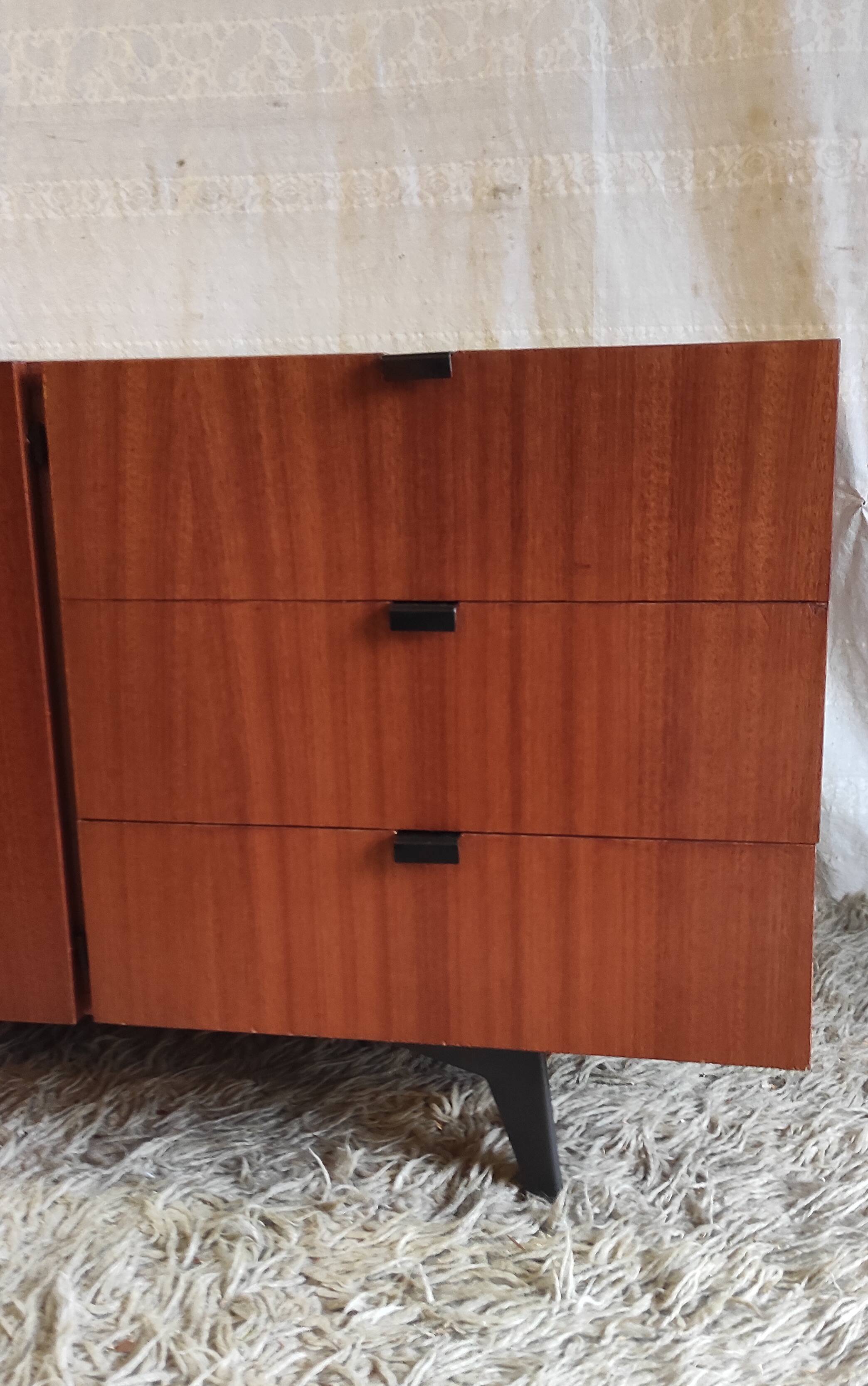 Enfilade moderniste en teck - années 60/70