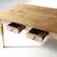 Painted Wooden Farm Table with Tapered Legs, France 1800s