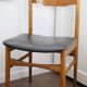 Chaise style scandinave en teck et skaï