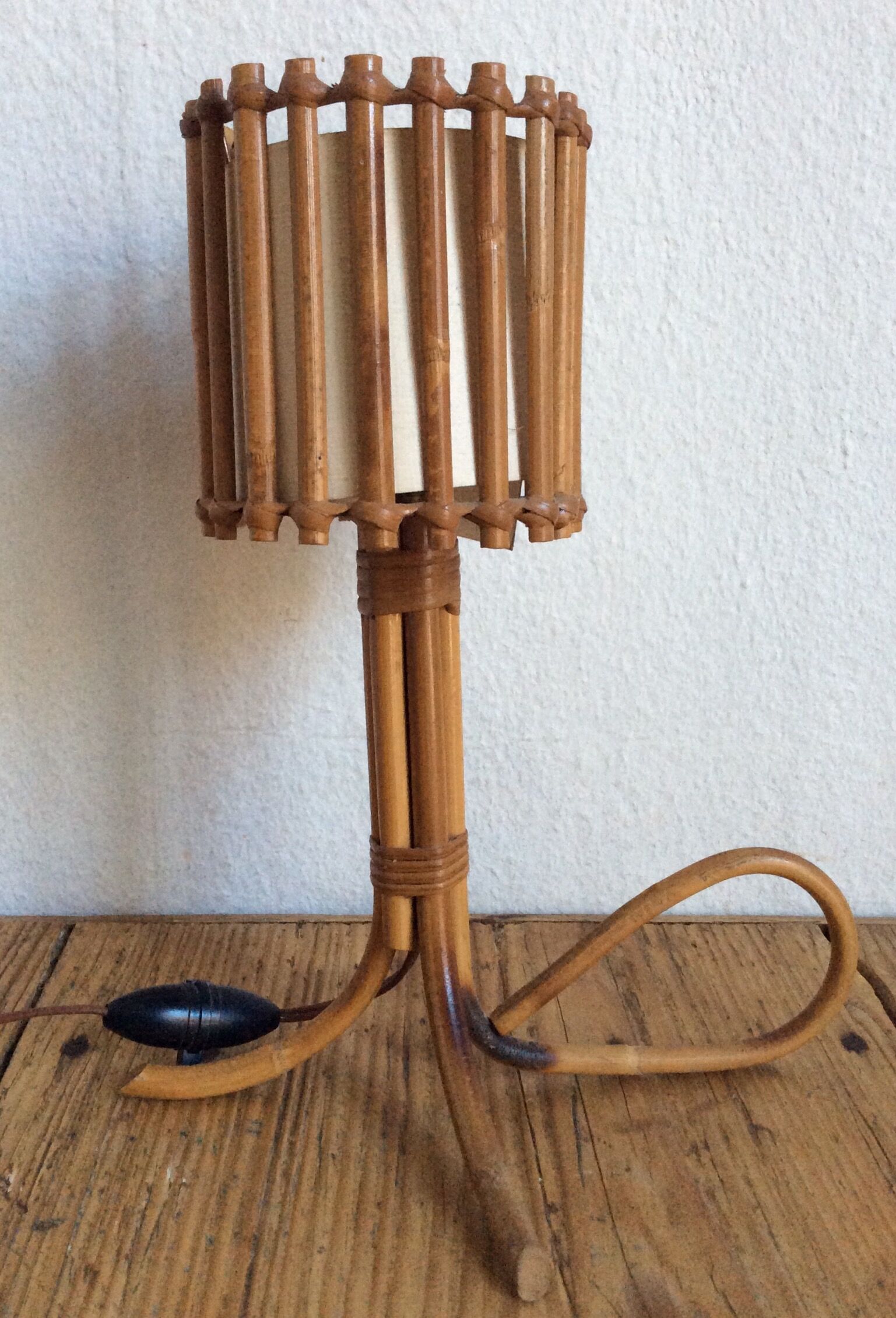 Rattan lamp, 60s