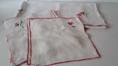 Nappe pour le thé et serviettes année 60