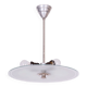 Bauhaus Chandelier in Chrome, Steel and Frosted Glass, Czech, 1930s
