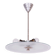 Bauhaus Chandelier in Chrome, Steel and Frosted Glass, Czech, 1930s