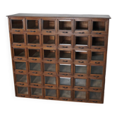 Antique German Oak Haberdashery Shop Cabinet, 1920/30s