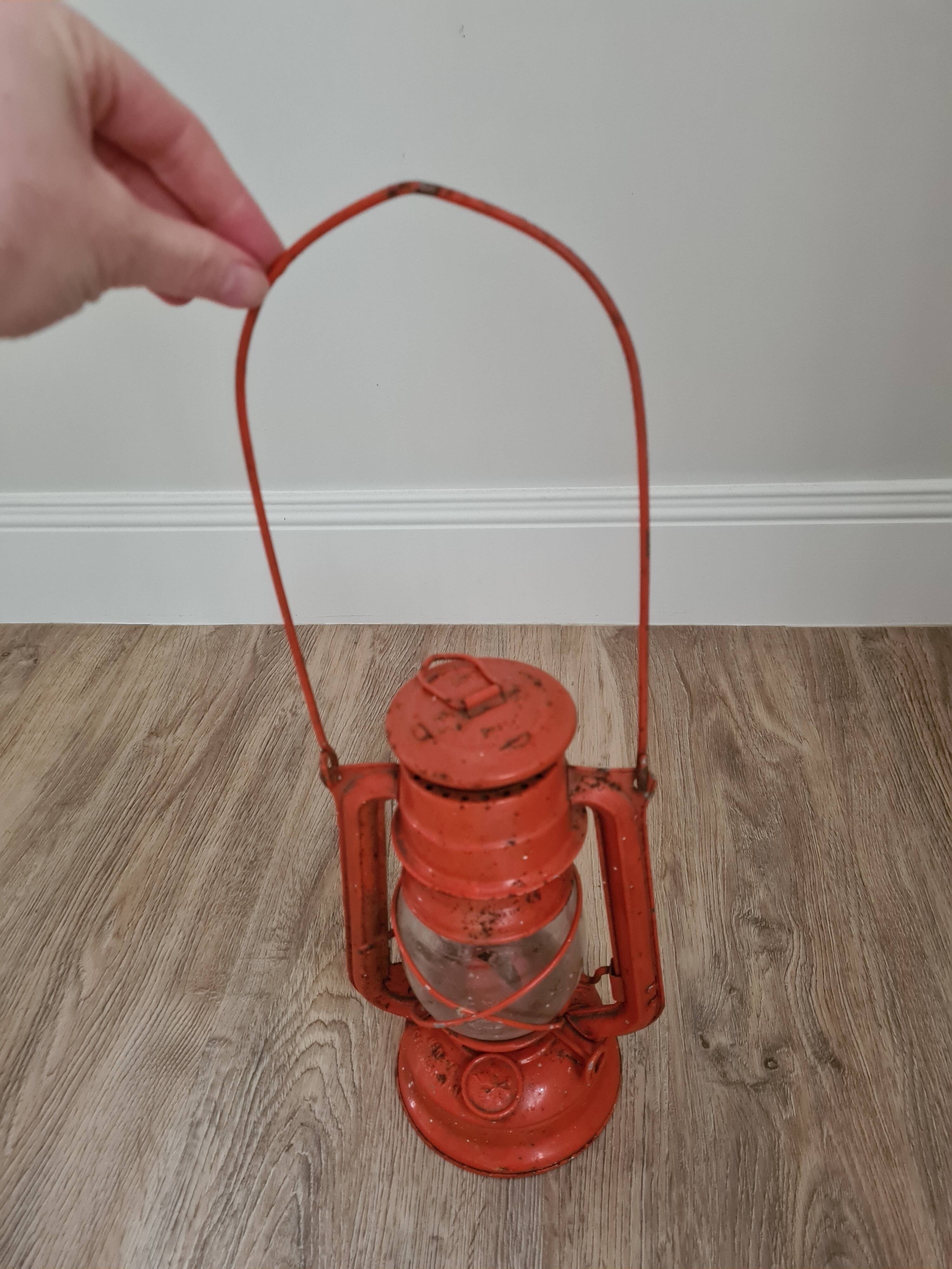 Old orange oil lamp vintage