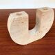 Italian brutalist candleholder by Fratelli Mannelli for Travertino di Rapolano, 1970s
