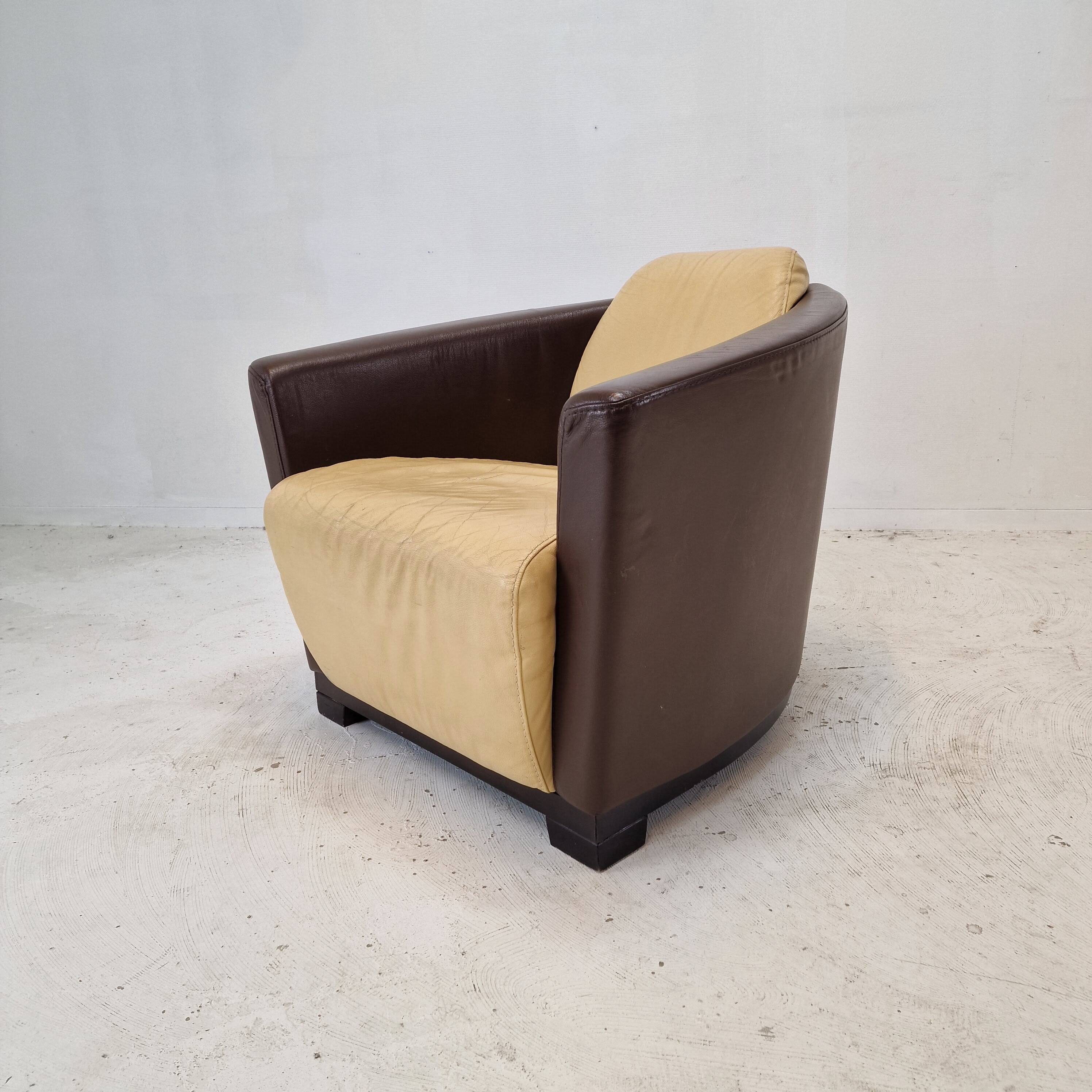 Set of 2 Calia Club or Lounge Chairs, Italy 1980's