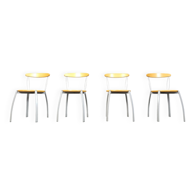 Chaises de salle à manger italiennes postmodernes vintage, années 1990