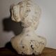 20th century plaster woman bust
