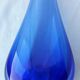 blue glass vase