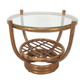 Italian bamboo coffee table, 1980s