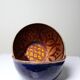 Pair of vintage hand-crafted blue and copper enamelled bowls.