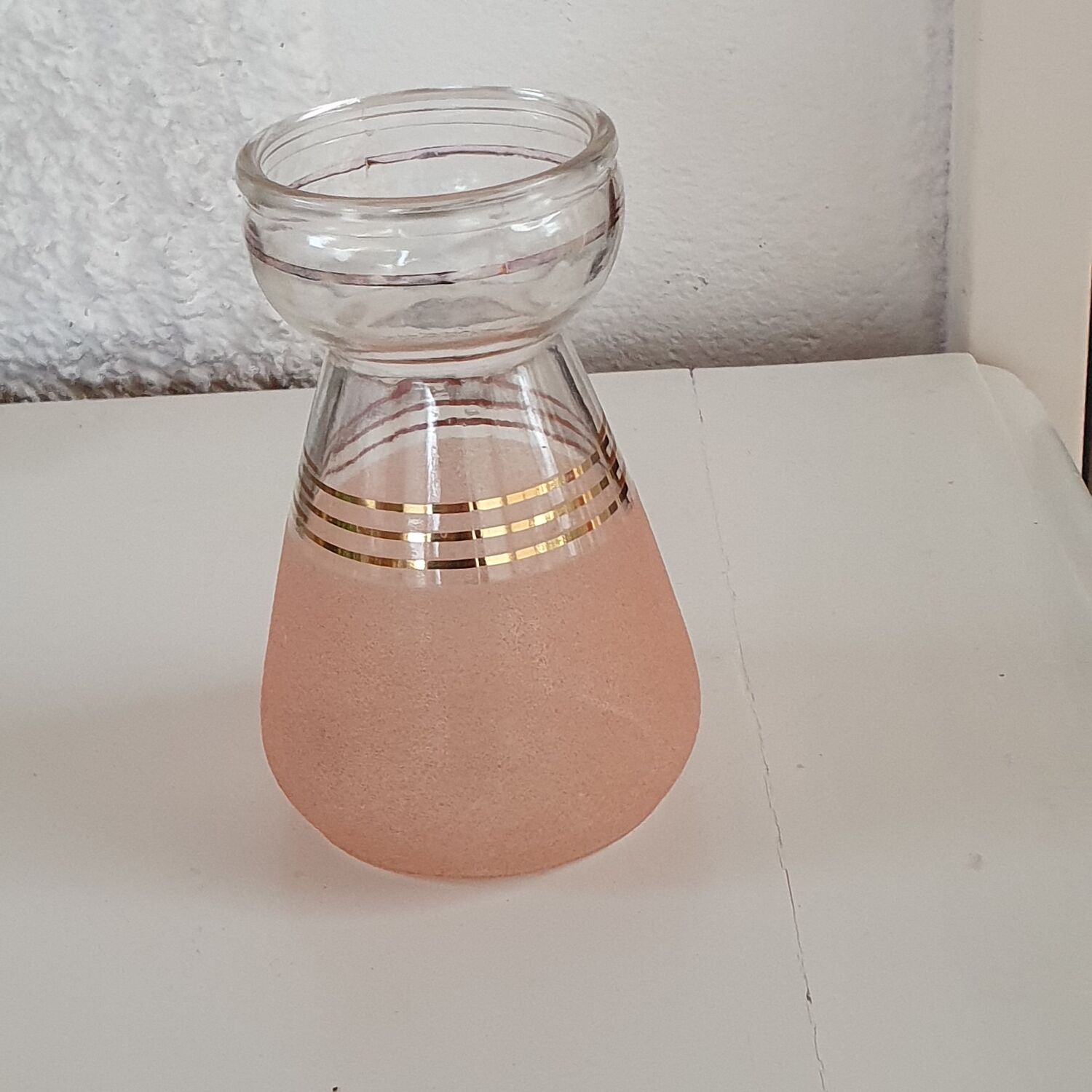 Pink granite bulb vase