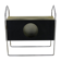 All metal magazine rack with sliding divider