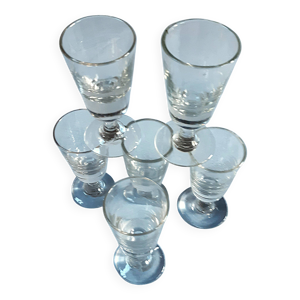 6 verres à café anciens