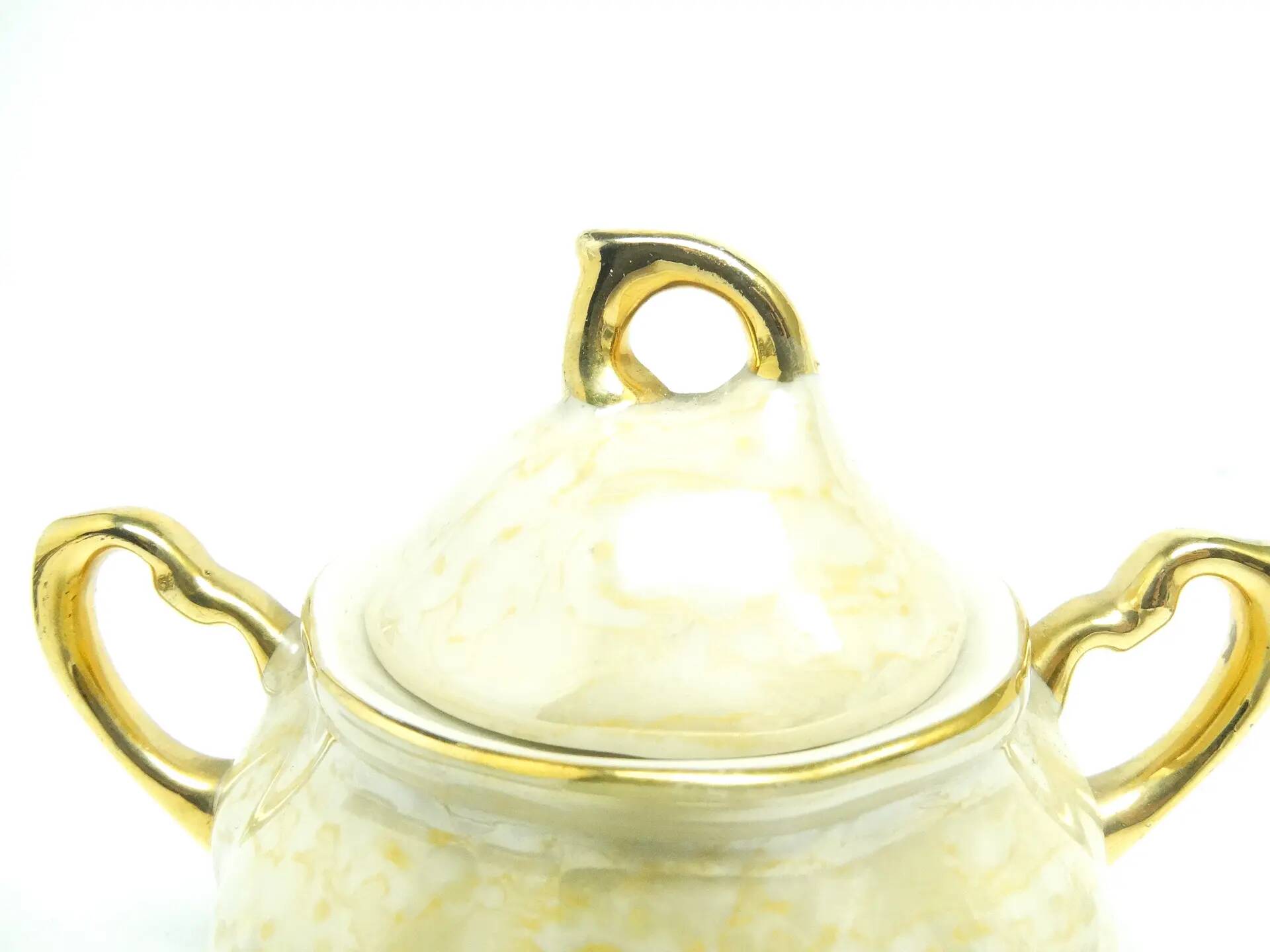 Rococo sugar bowl, porcelain, Chodzież, Poland, 1970s