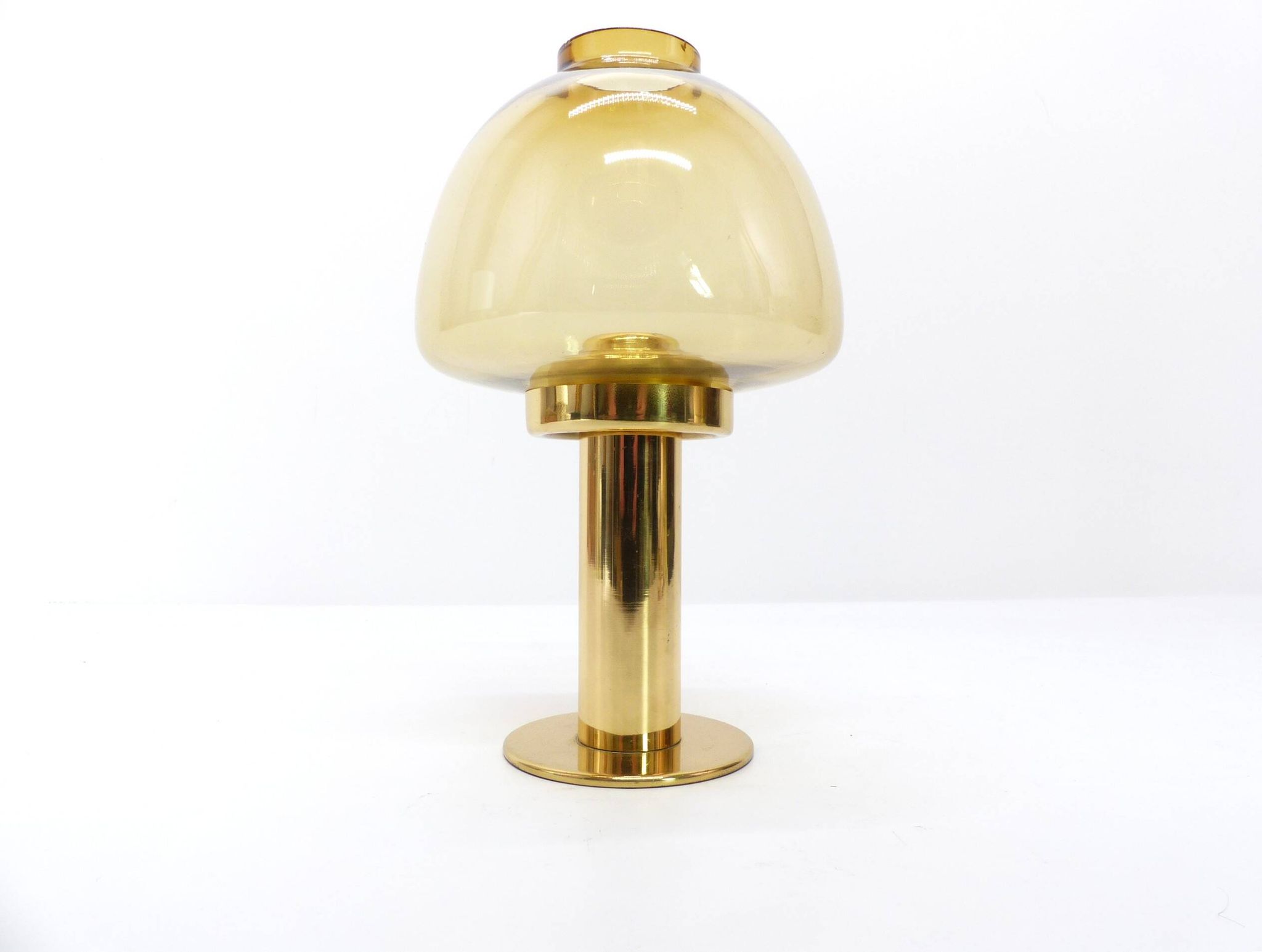 Jakobsson Claudia L10227 Scandinavian candle holder, amber yellow glass, Markaryd