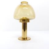 Bougeoir scandinave Jakobsson  Claudia L10227, verre jaune ambré, Markaryd