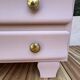 Pink wood and marble chest of drawers, 1950s