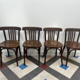Ensemble de 4 chaises de bistrot .