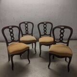 Set of 4 Provencal upholstered chairs Les Olivades