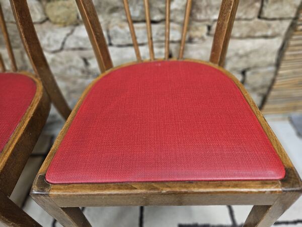 Lot de 4 chaises 1960 dans le style baumann