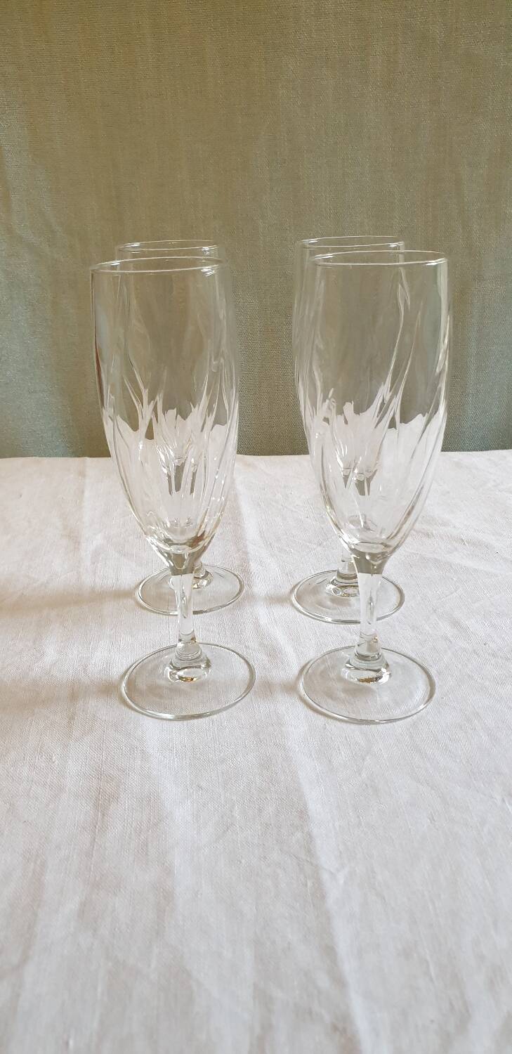 4 flûtes à champagne