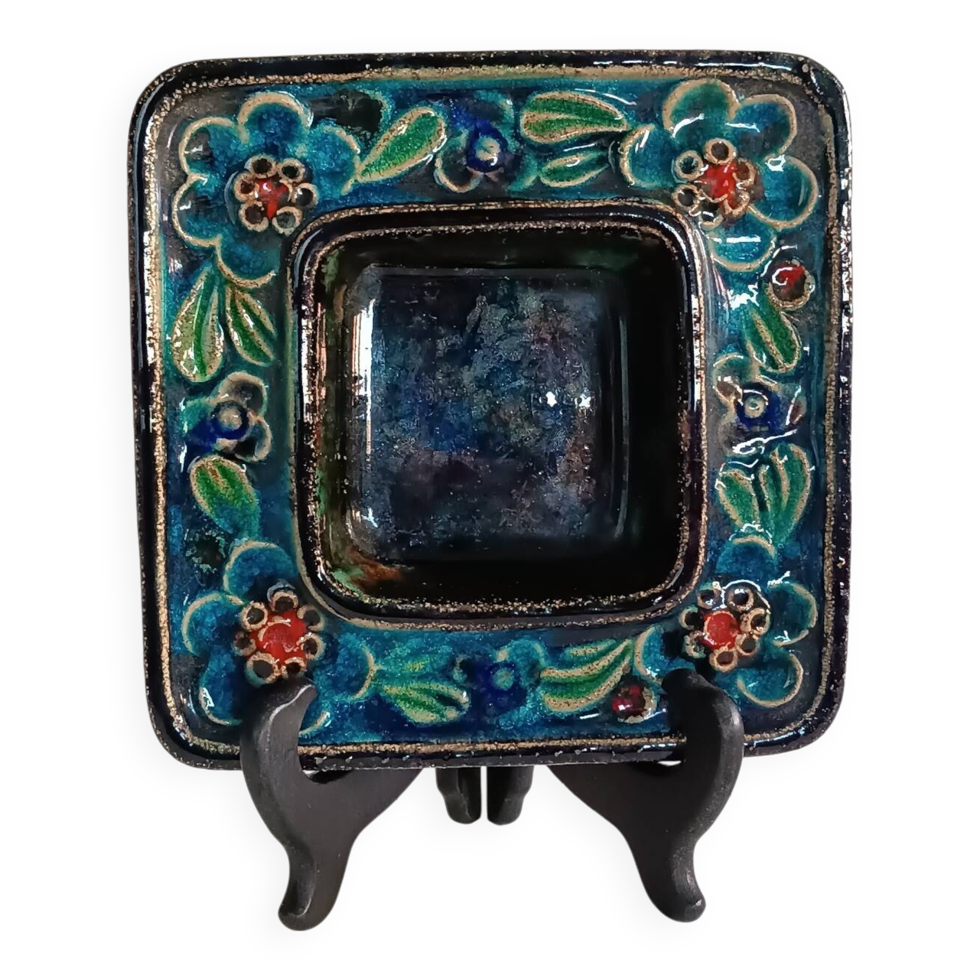 Schramberg stoneware and crystal emptying cup 1970