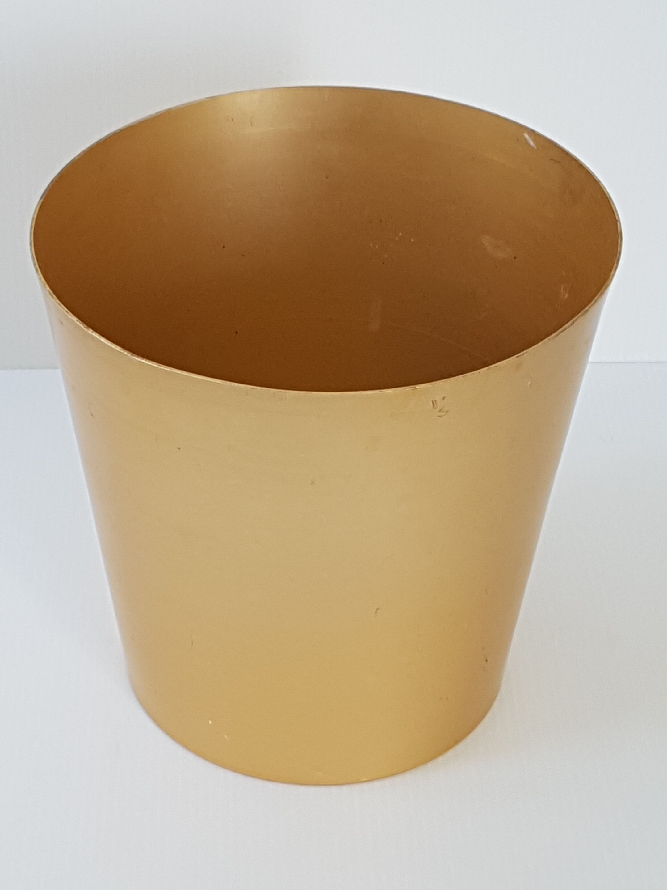 Vintage gold metal basket 1960