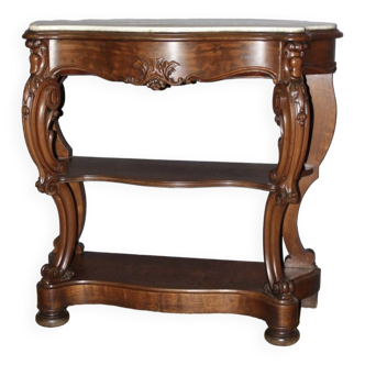 Napoleon III console in late 19th century mahogany