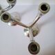 Vintage aluminium candlestick duo