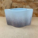 Antique vase virebent white porcelain speckled blue pink vintage