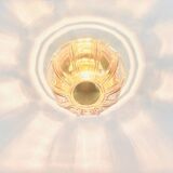 Mid-Century Glass & Brass Ceiling Light from Limburg, Germany, 1960s