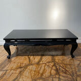 Chinoiserie coffee table with black lacquer