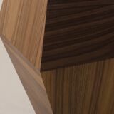 Brancusi endless column inspired pedestal table, real walnut
