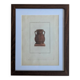 Ancient antique pottery engraving