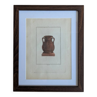 Ancient antique pottery engraving