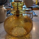 Vintage molded glass pendant light