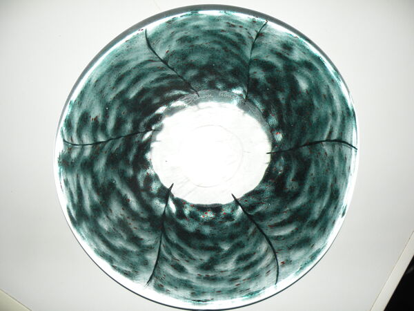 Coupe daum france cristal & pâte de cristal circa 1975