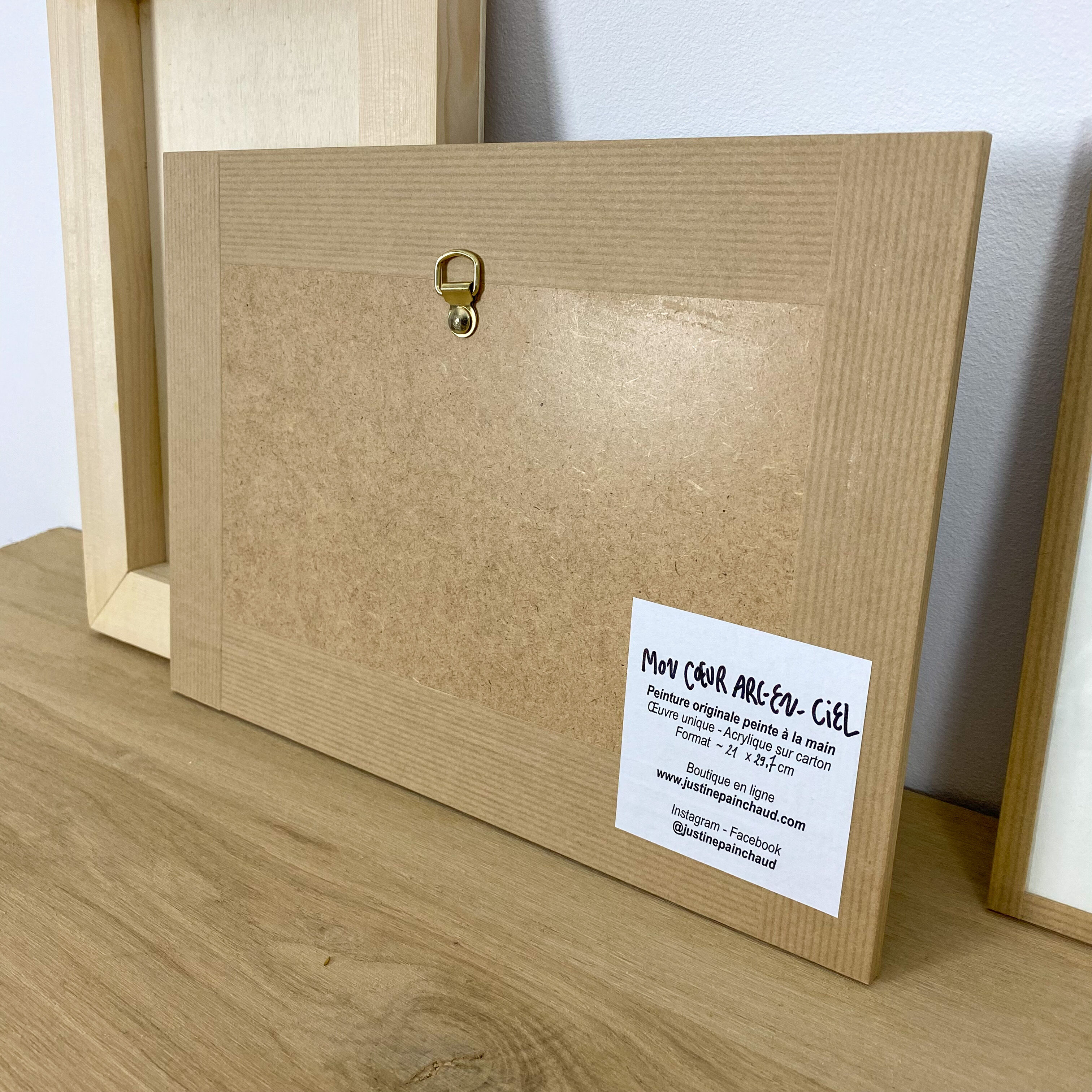 Original painting under glass