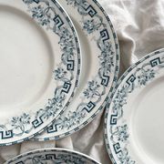 6 assiettes plates en terre de fer « Athènes » Saint Amand et Hamage