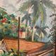 View of a palm-tree alley on an island, 20th century