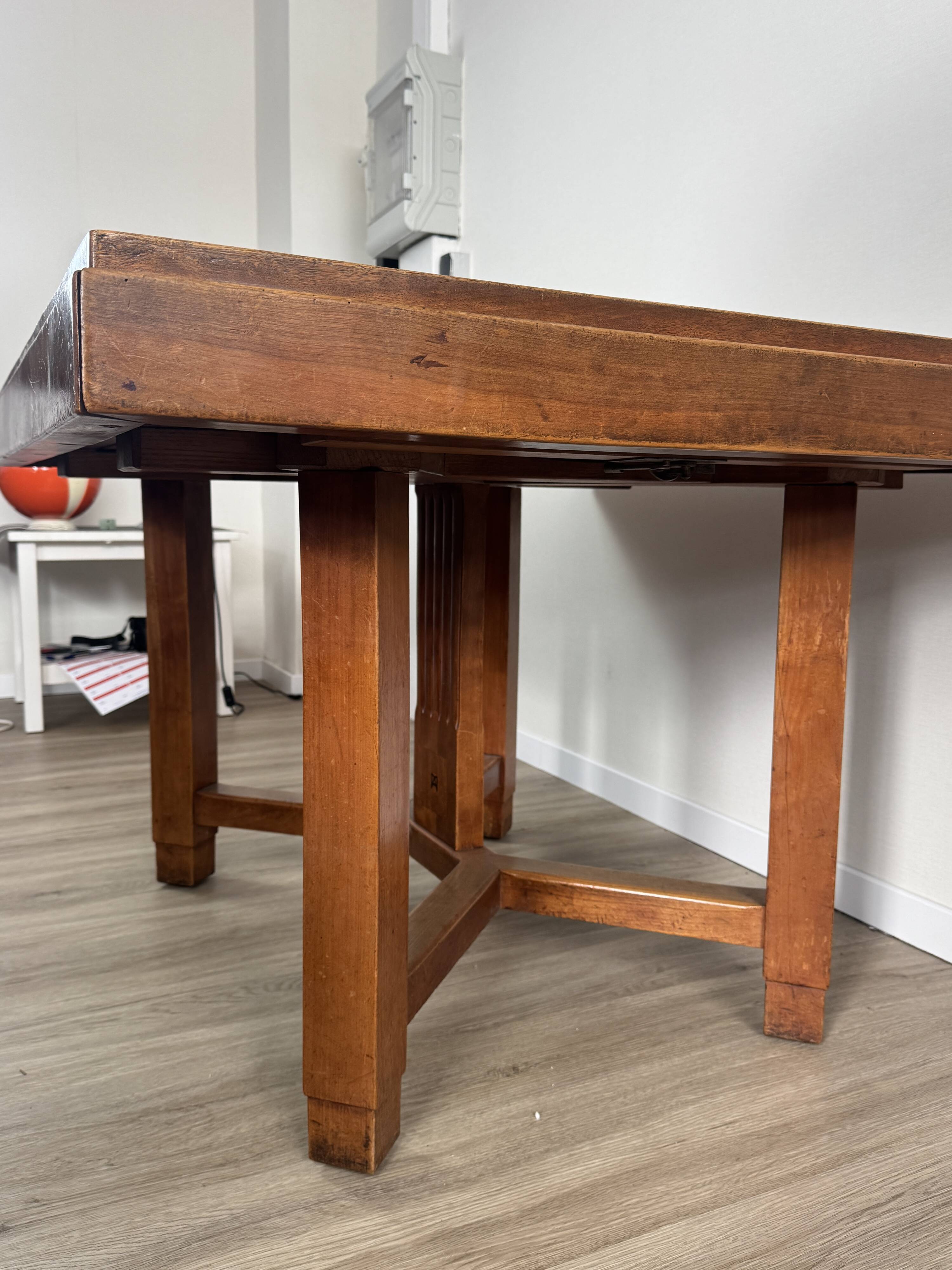 Art Deco dining table — Stamped Maurice Alet (1925–1935)