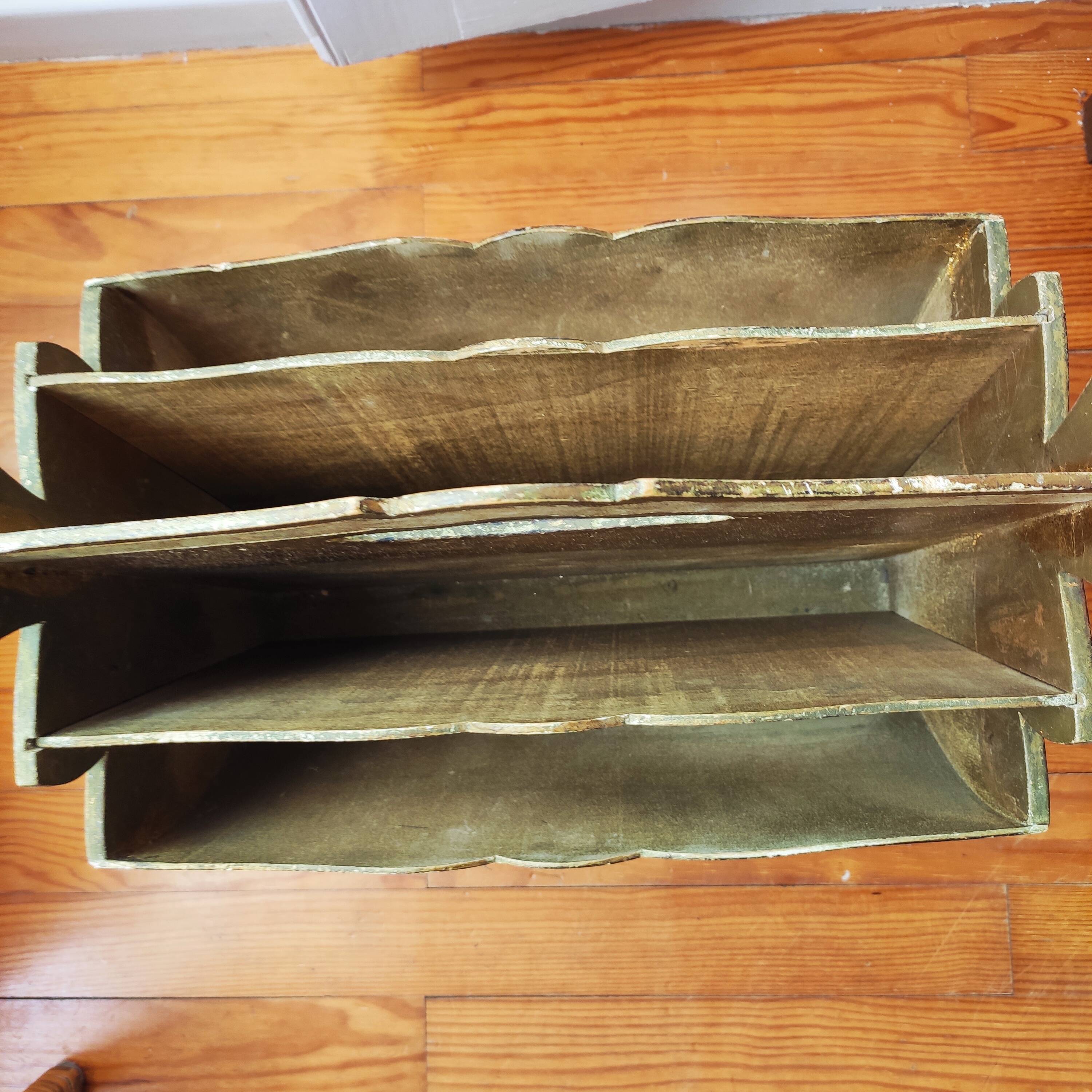 Porte-revue vintage Florentin en bois