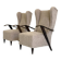 Melchiorre Bega armchair in beige bouclé