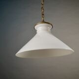 White opaline hanging lamp