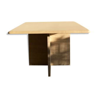 Table basse carrée en travertin - 60 x 60 cm