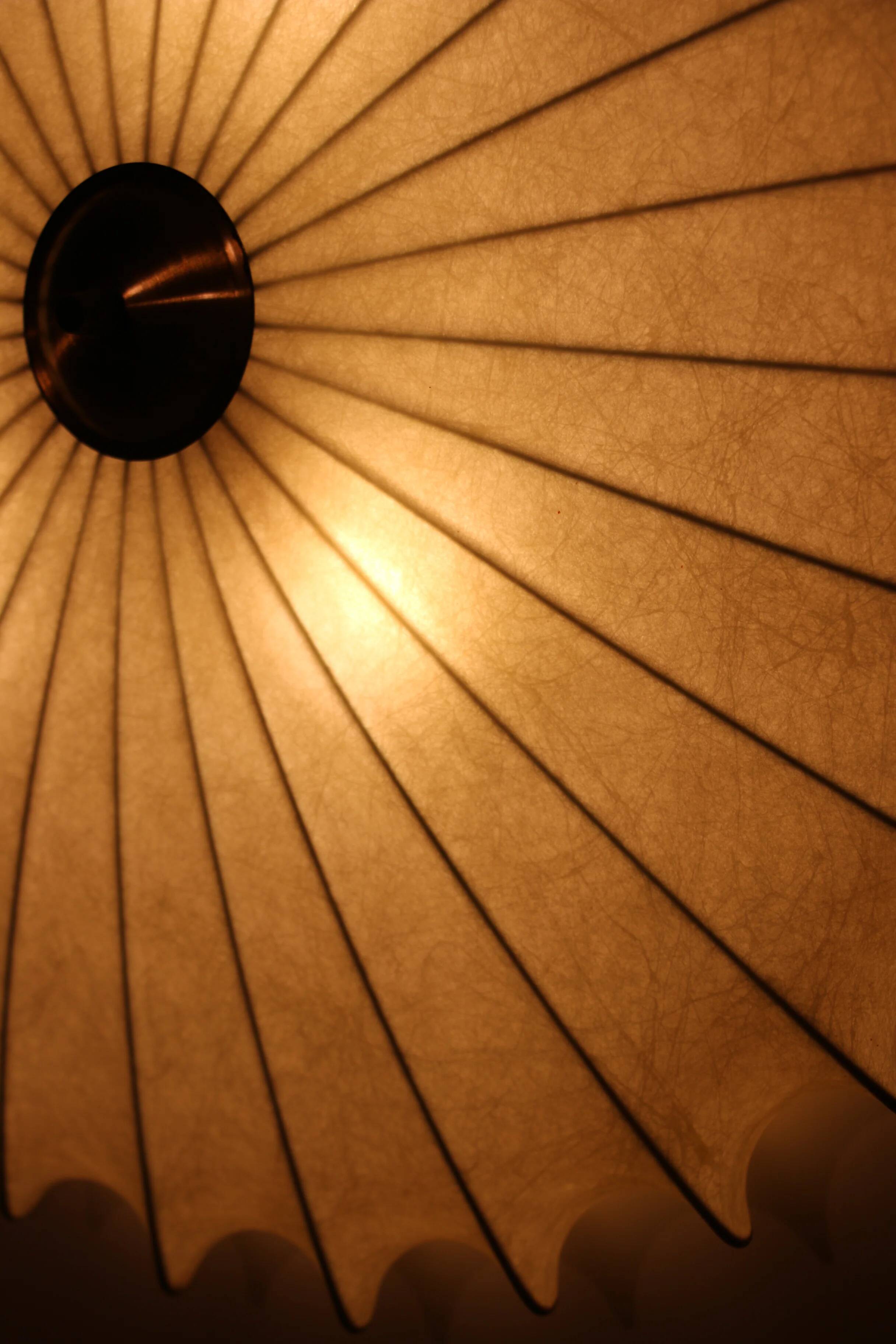 Sculptural cocoon light – mid-century Goldkant wall & ceiling lamp by Friedel Wauer